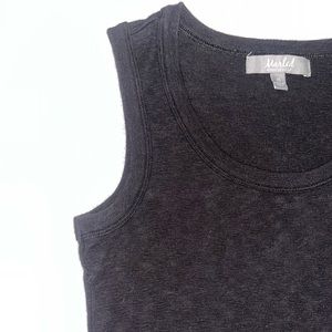 Marled Essentials Women’s black tank with bottom knot